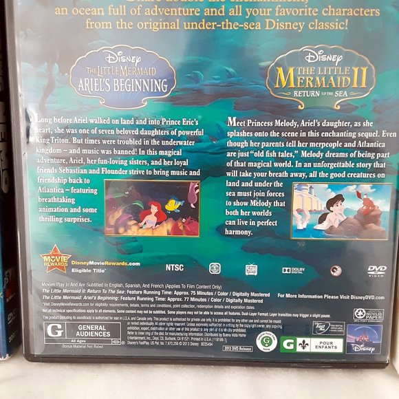 Disney DVD Lot of 3; Finding Nemo, The Little Mermaid I & II, Atlantis - Picture 11 of 12